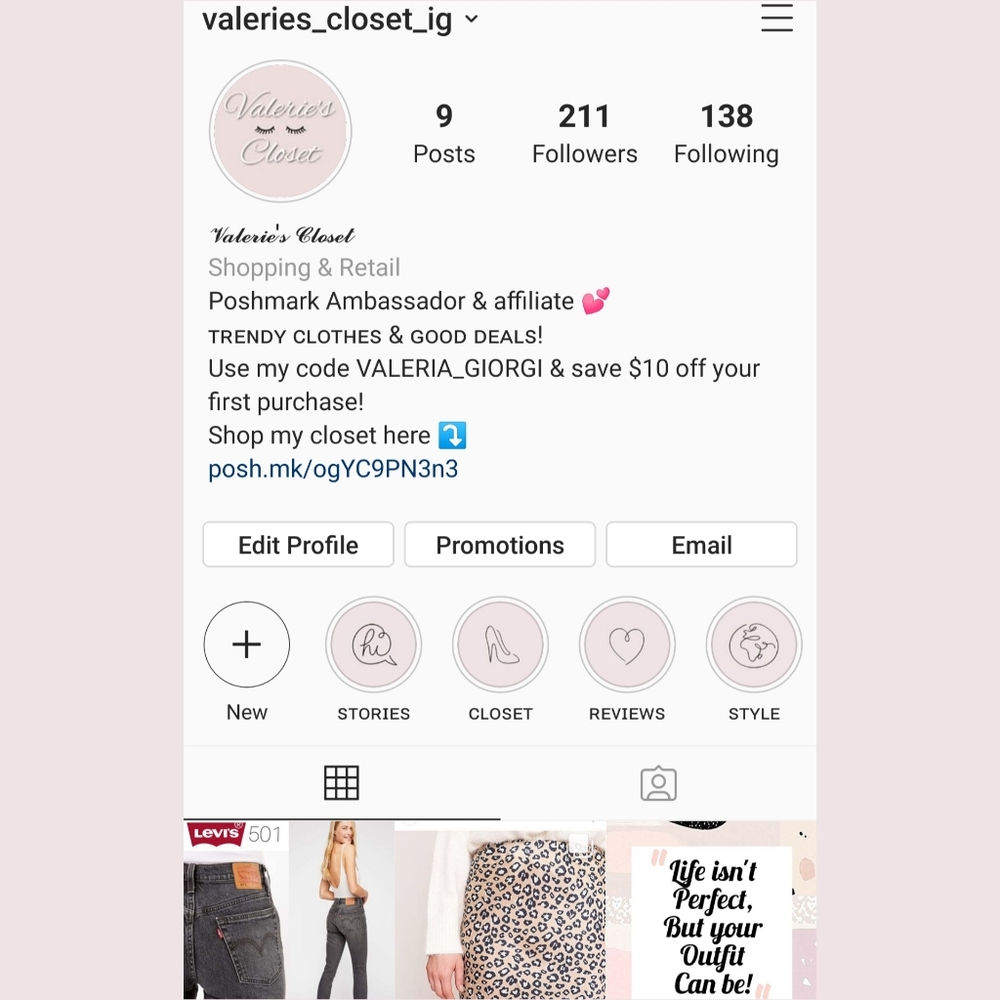 Follow Valerie's Closet on Instagram 💕
